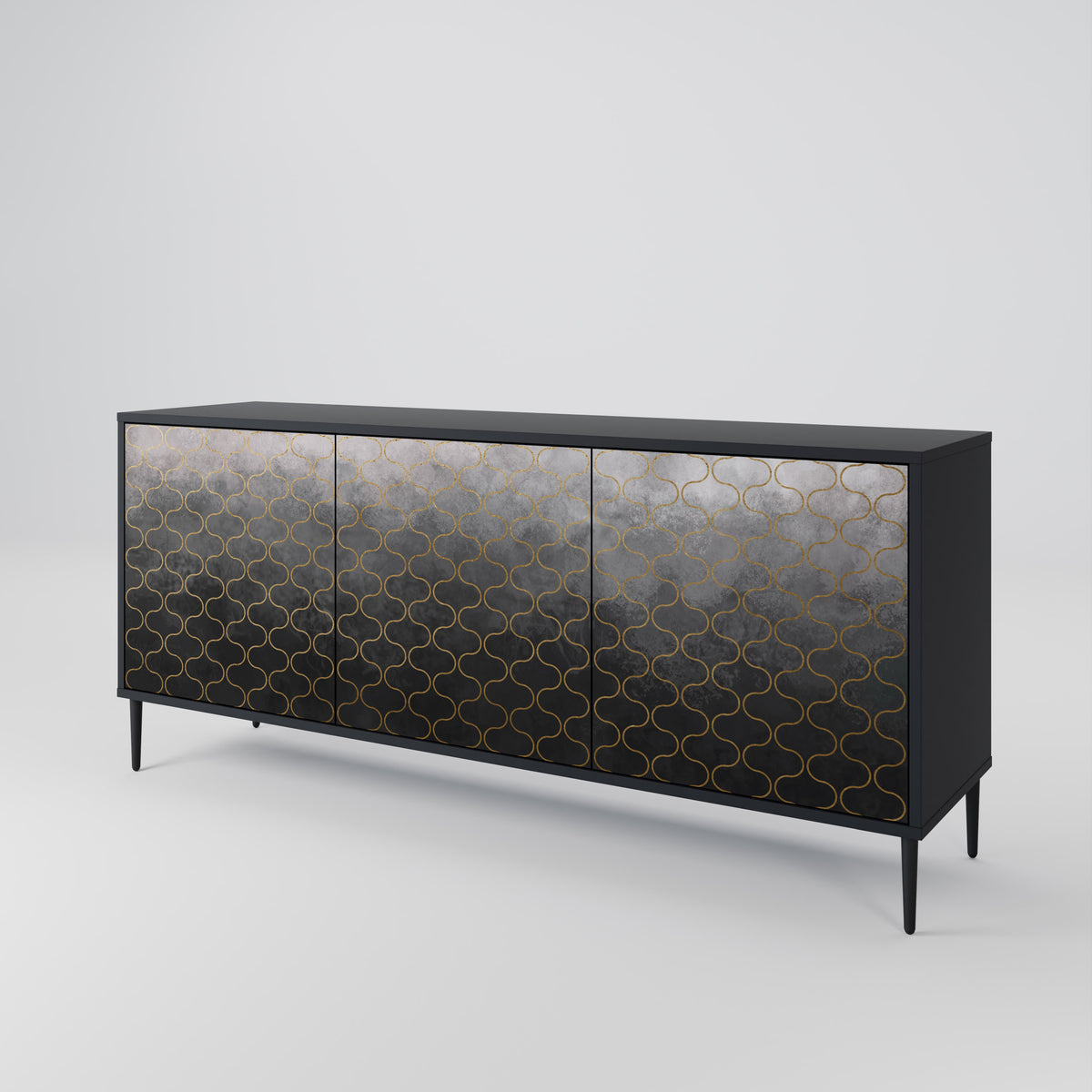 TESSELATED GRAYISH Aparador de 3 Puertas