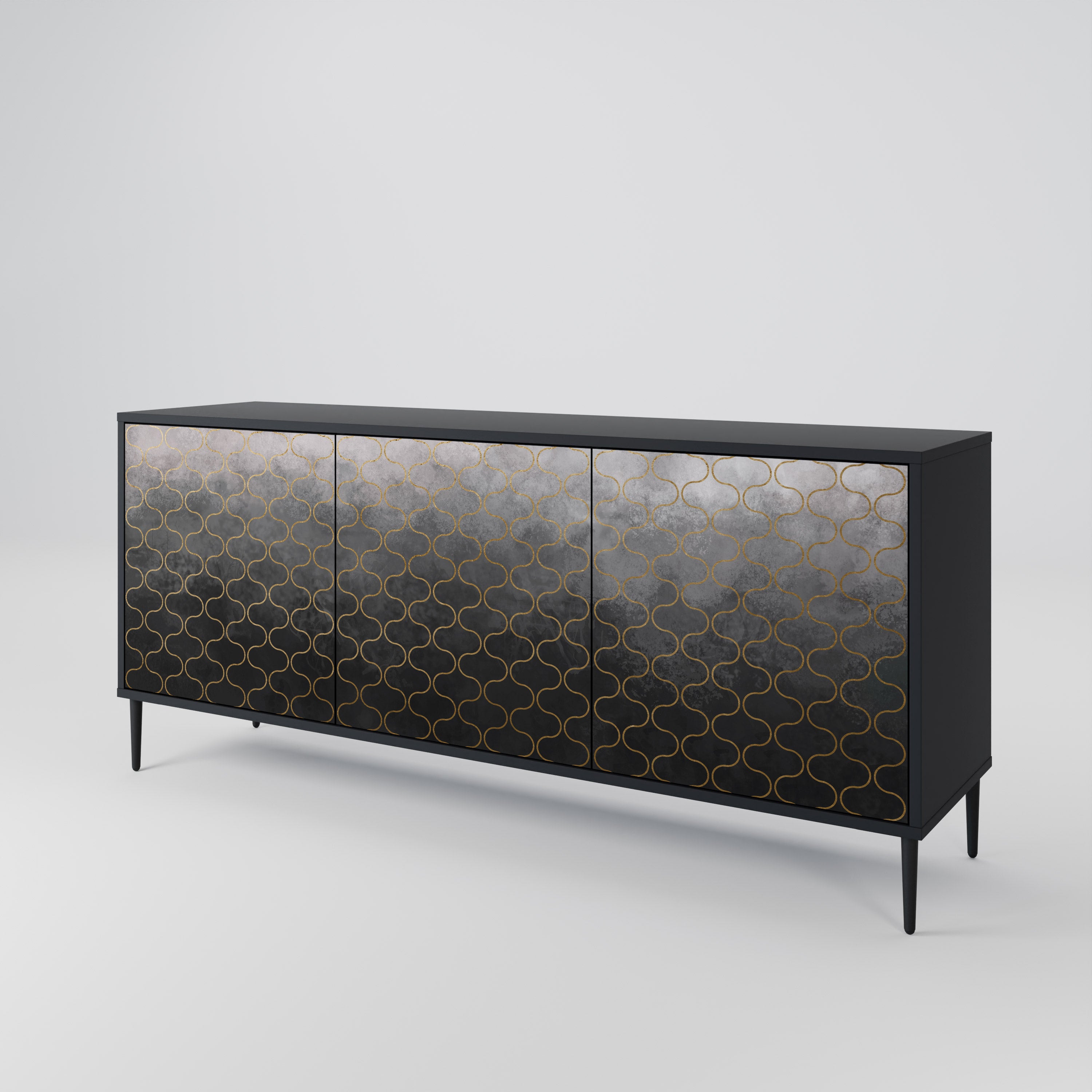 TESSELATED GRAYISH 3-Door Sideboard