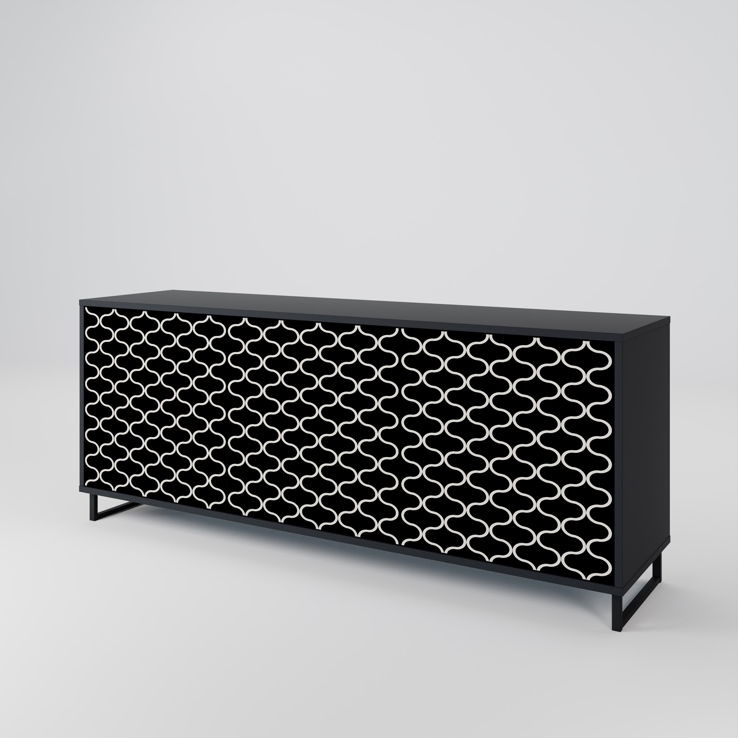 TESSELATED BLACKNESS 3-Door Sideboard