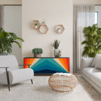 PRISM CONCUSSION Aparador de 3 Puertas en Acabado Negro