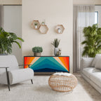 PRISM CONCUSSION Aparador de 3 Puertas en Acabado Negro