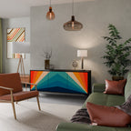 PRISM CONCUSSION Aparador de 3 Puertas en Acabado Negro