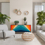 PRISM CONCUSSION Aparador de 3 Puertas en Acabado Negro