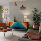 PRISM CONCUSSION Aparador de 3 Puertas en Acabado Negro