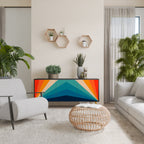 PRISM CONCUSSION Aparador de 3 Puertas en Acabado Negro