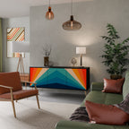 PRISM CONCUSSION Aparador de 3 Puertas en Acabado Negro