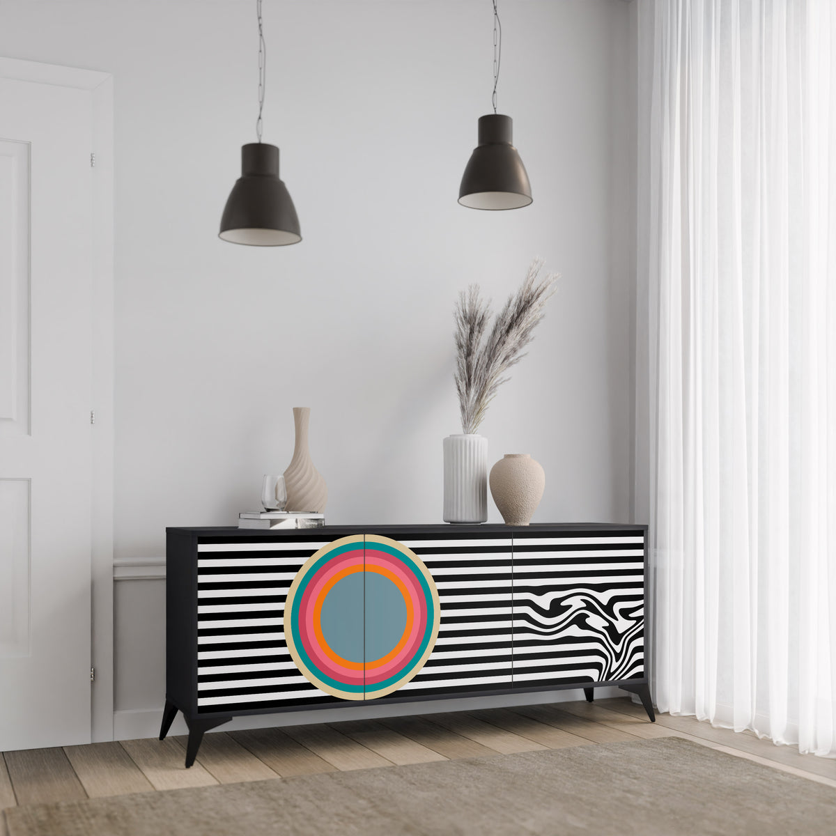 SPECTRA SHOWCASE Aparador de 3 Puertas