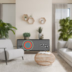 SPECTRA SHOWCASE Aparador de 3 Puertas en Acabado Negro