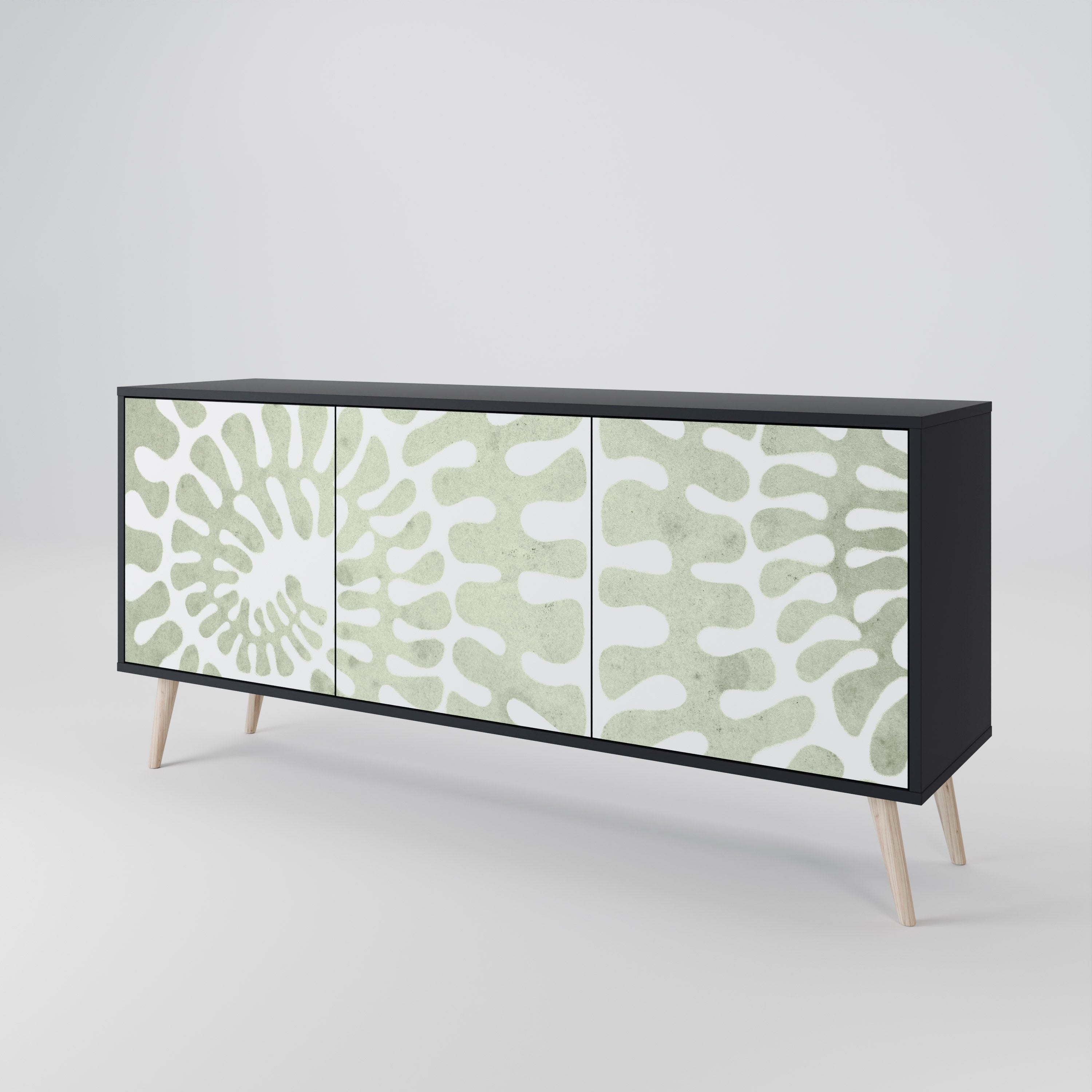 HELIX DANCE 3-Door Sideboard in Black Finish