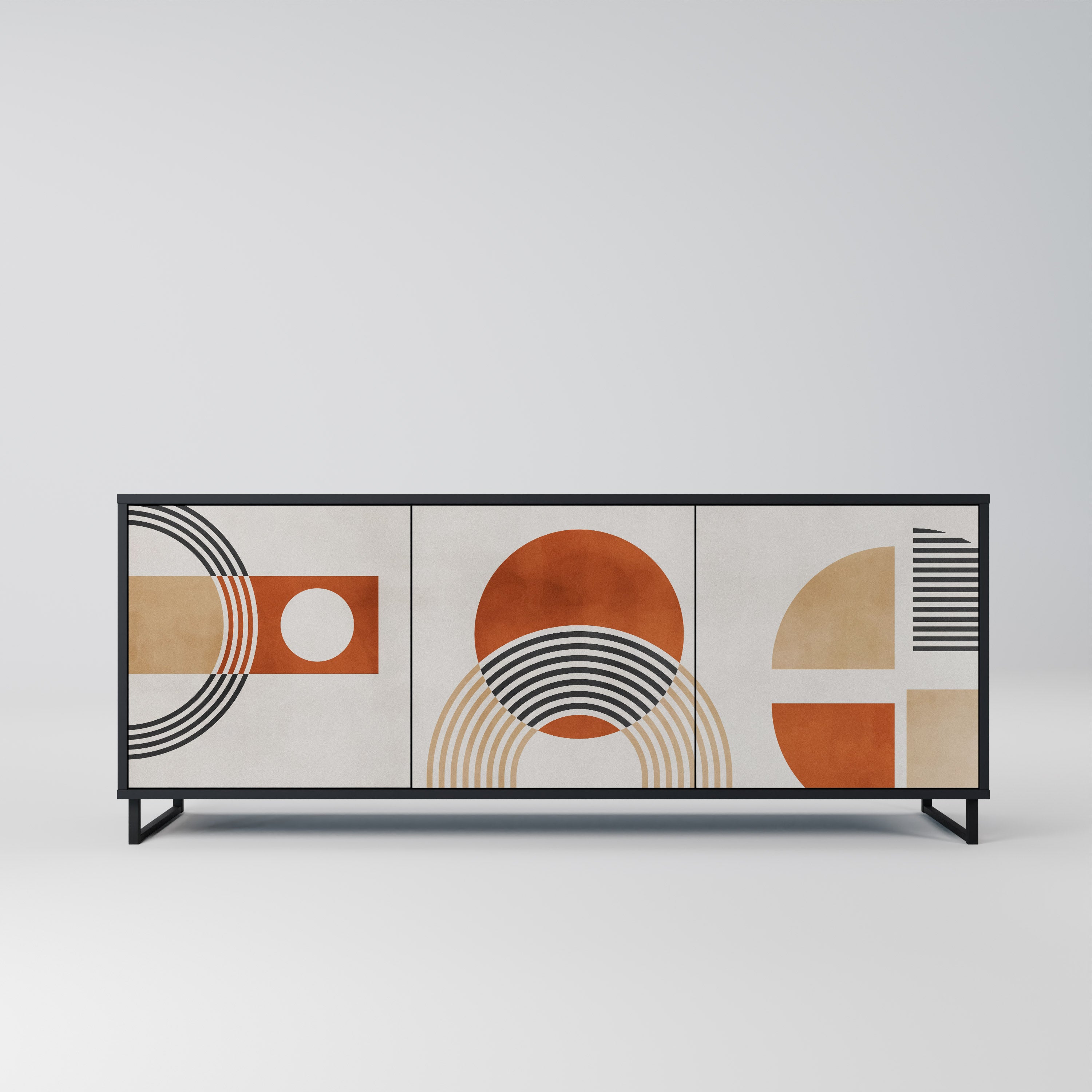 SPACE AROUND 3-Door Sideboard in Black Finish