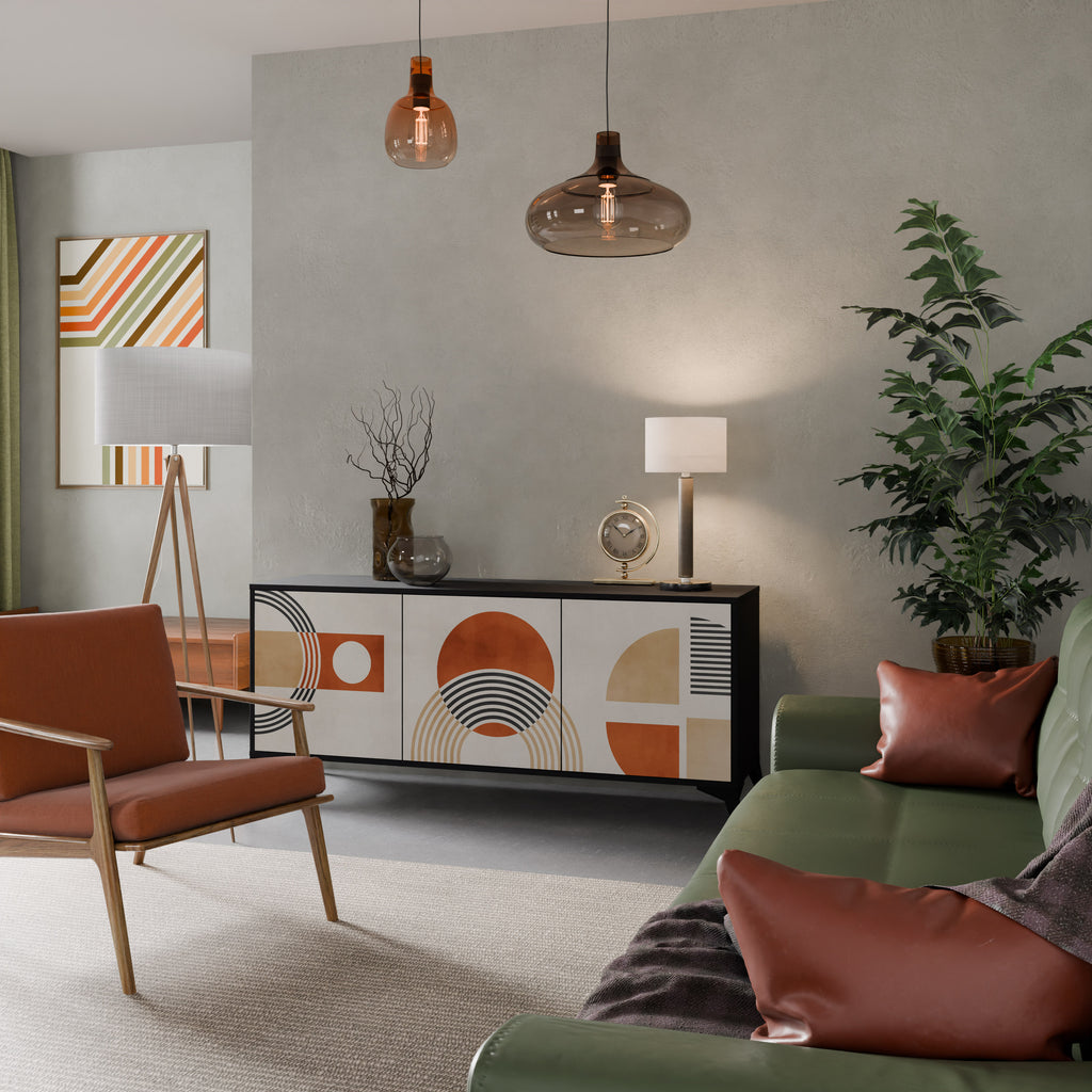 SPACE AROUND 3-Door Sideboard in Black Finish