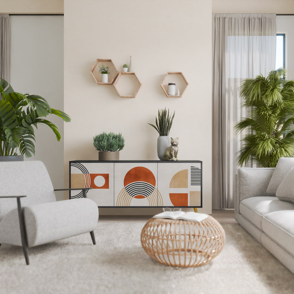 SPACE AROUND 3-Door Sideboard in Black Finish