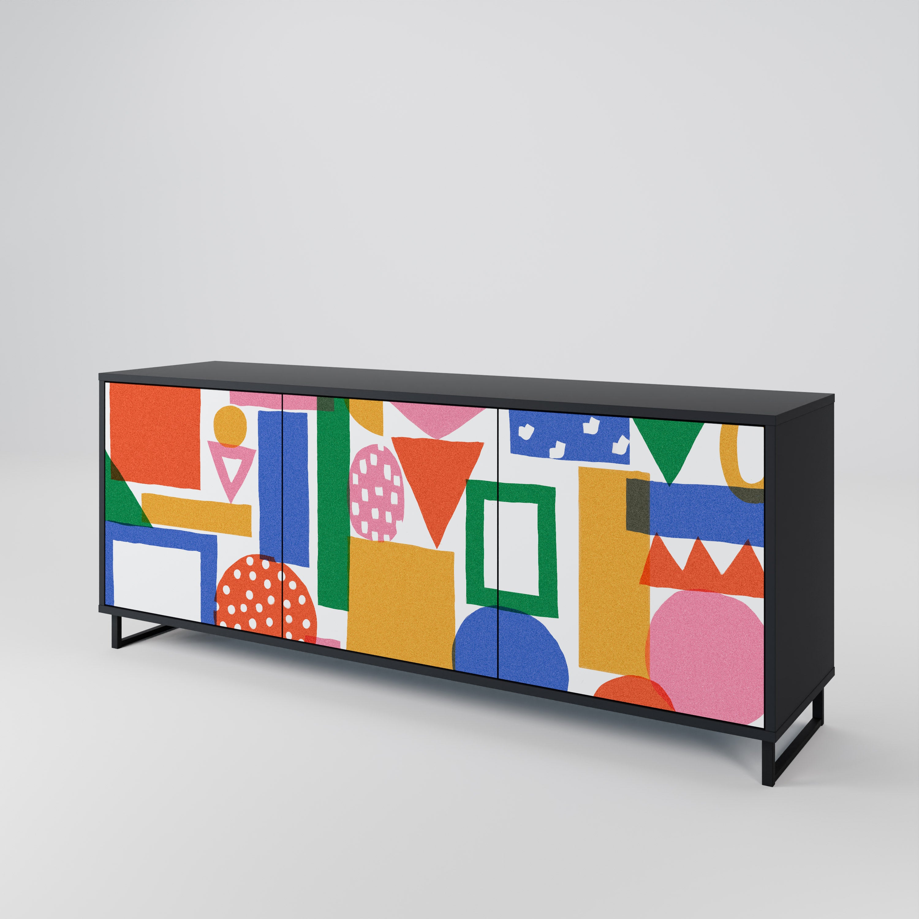 GEOMETRIC GLIMMER 3-Door Sideboard