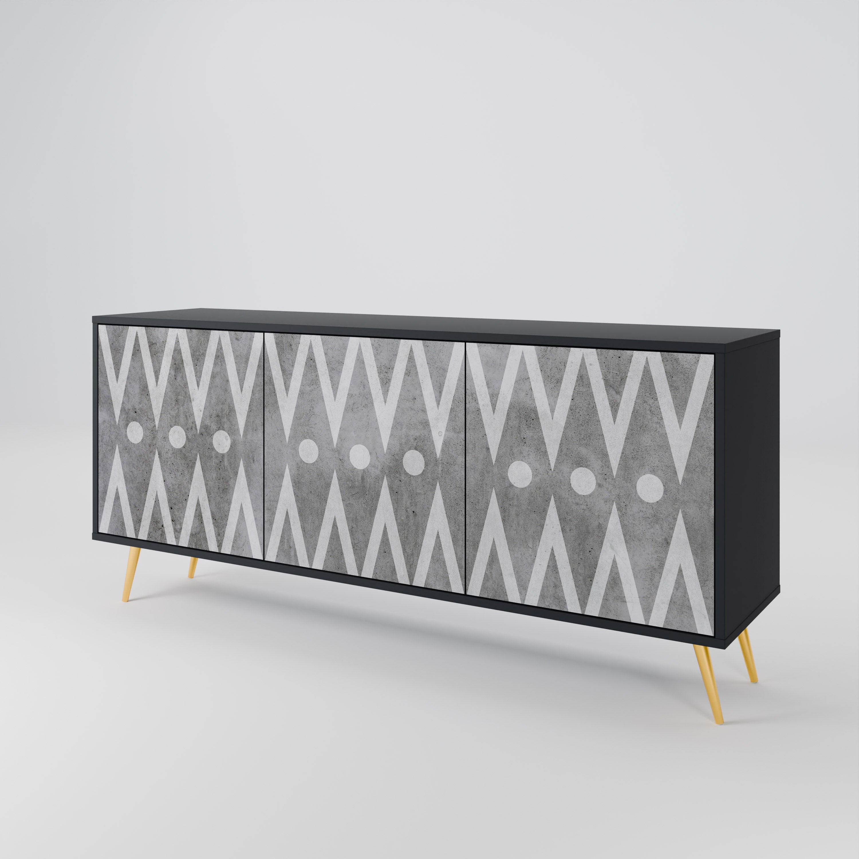 SHARP EDGES 3-Door Sideboard