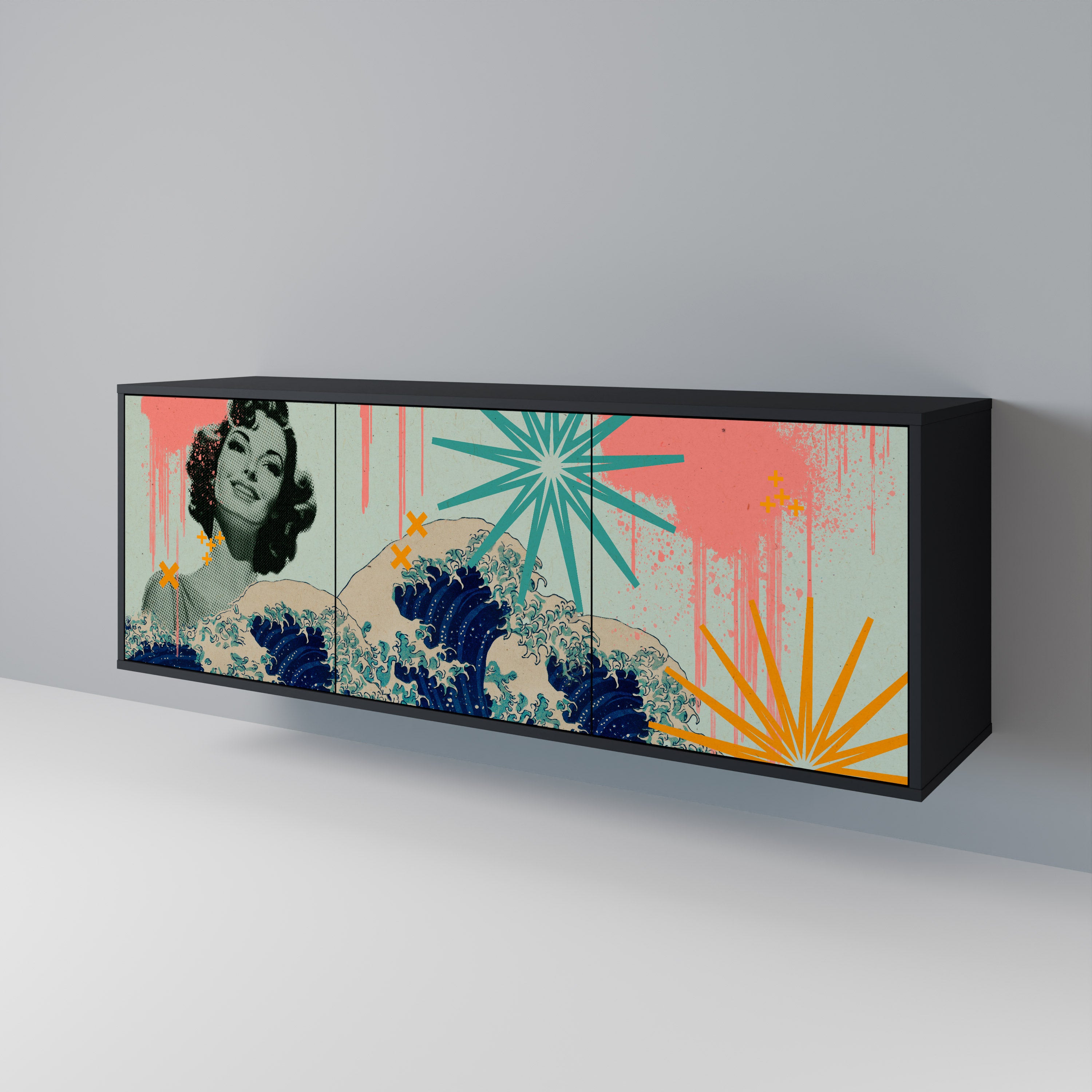 KANAGAWA BEAUTY 3-Door Sideboard