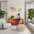 VIVID GEOMETRY Aparador de 3 Puertas en Acabado Negro