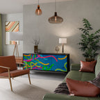 STREAMER TANGLE Aparador de 3 Puertas en Acabado Negro