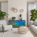 STREAMER TANGLE Aparador de 3 Puertas en Acabado Negro