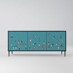 COLLECTIVE STREAM 3-Door Sideboard in Black Finish