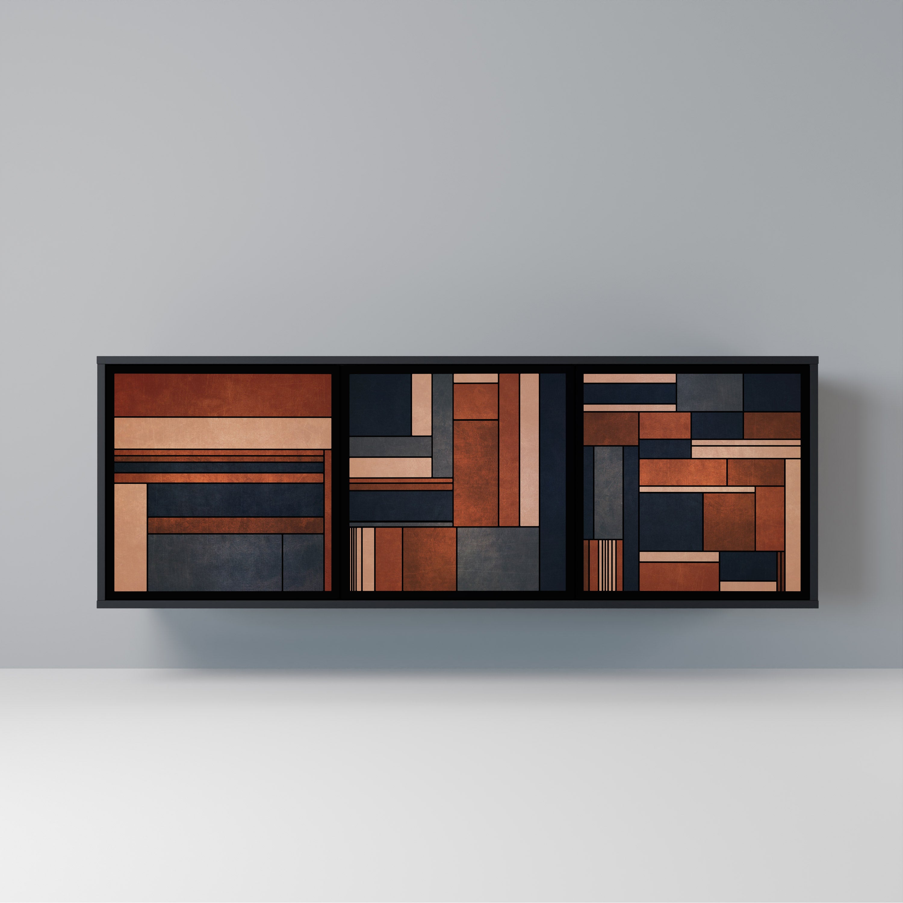 INTREPID FORMATION 3-Door Sideboard in Black Finish