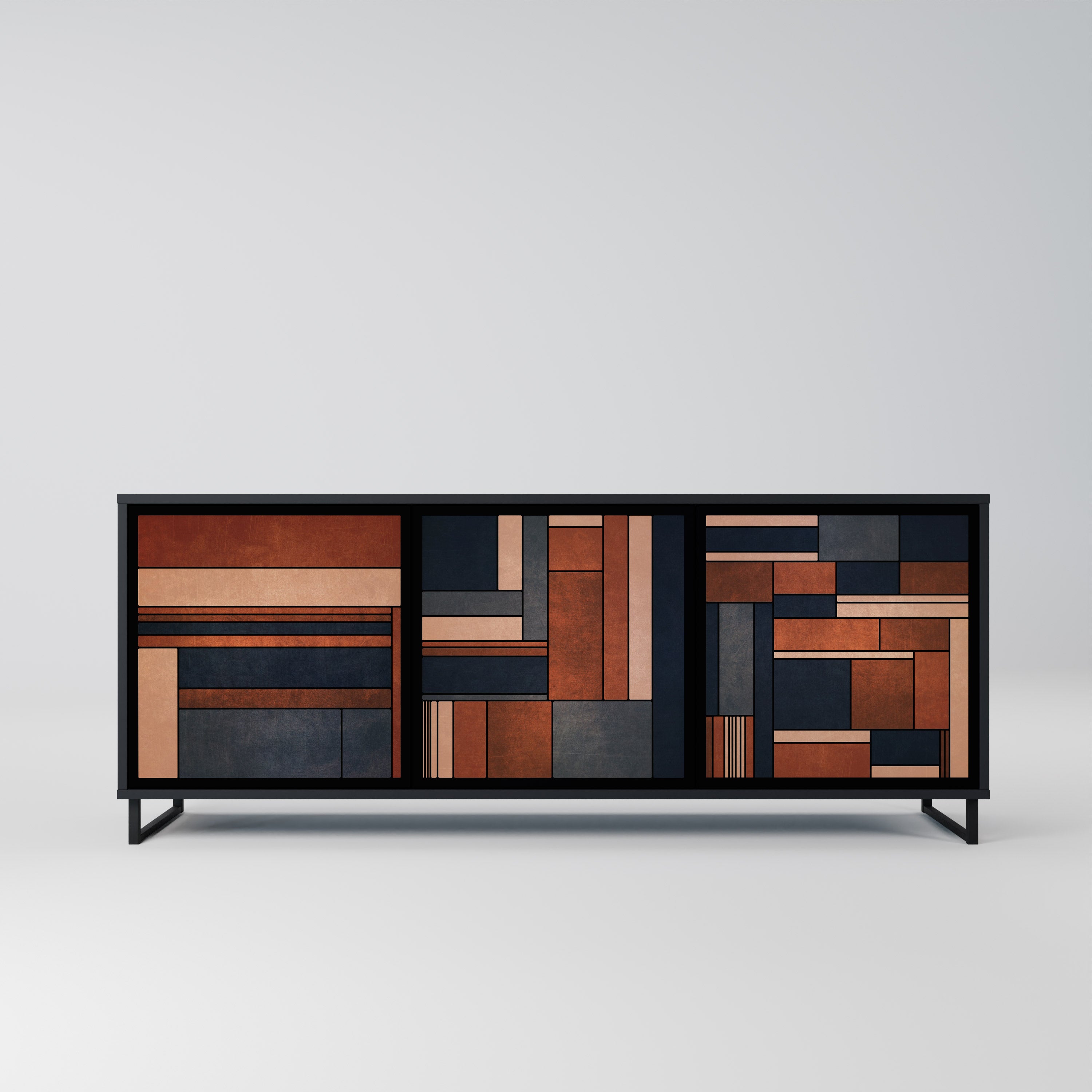 INTREPID FORMATION 3-Door Sideboard in Black Finish