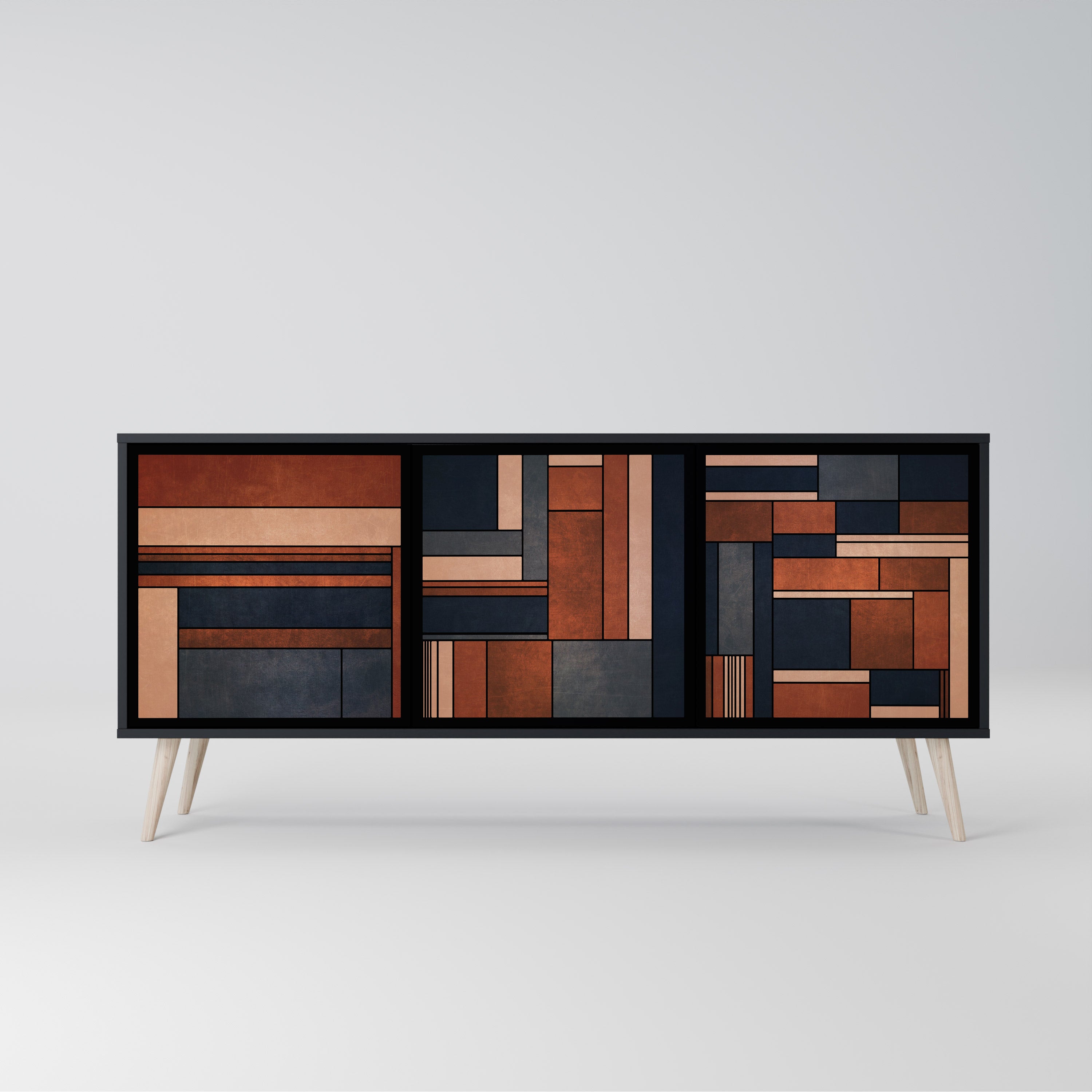 INTREPID FORMATION 3-Door Sideboard in Black Finish