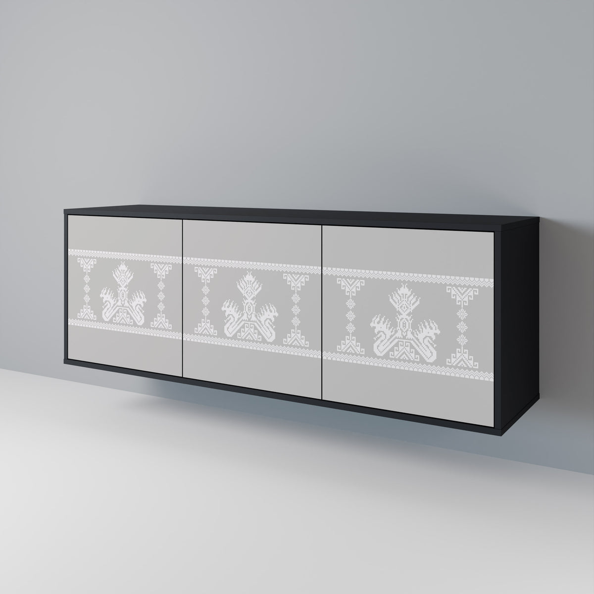 THAI GRAY Aparador de 3 Puertas