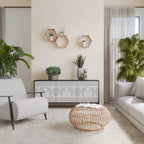 THAI GRAY Aparador de 3 Puertas en Acabado Negro