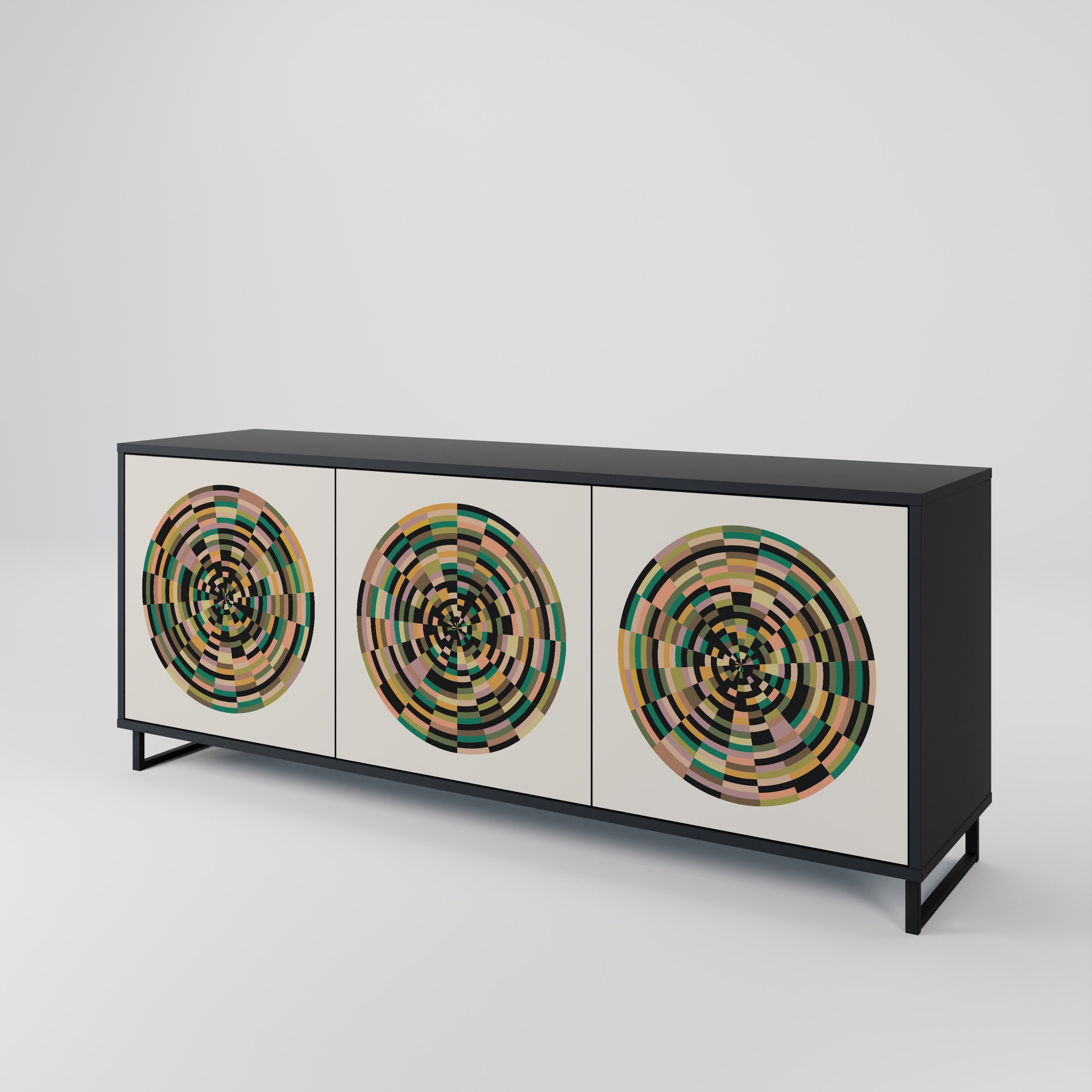 GREEN CIRCLES 3-Door Sideboard