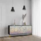 MOSAIC OF COLORS Aparador de 3 Puertas en Acabado Negro