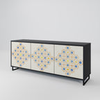 PATTERNED PRISM Aparador de 3 Puertas en Acabado Negro