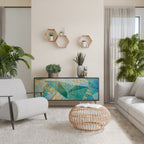 SPECTRUM SPLENDOR Aparador de 3 Puertas en Acabado Negro