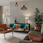 CIRCULAR RHAPSODY Aparador de 3 Puertas en Acabado Negro