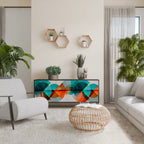 CIRCULAR RHAPSODY Aparador de 3 Puertas en Acabado Negro