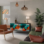 CIRCULAR RHAPSODY Aparador de 3 Puertas en Acabado Negro