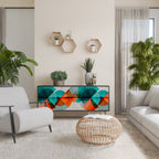 CIRCULAR RHAPSODY Aparador de 3 Puertas en Acabado Negro