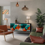 CIRCULAR RHAPSODY Aparador de 3 Puertas en Acabado Negro