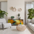 PIERCING SHARPNESS 3-Door Sideboard in Black Finish