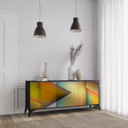 PIERCING SHARPNESS 3-Door Sideboard in Black Finish