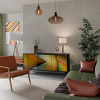 PIERCING SHARPNESS 3-Door Sideboard in Black Finish