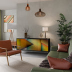 PIERCING SHARPNESS 3-Door Sideboard in Black Finish