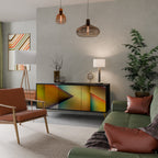 PIERCING SHARPNESS 3-Door Sideboard in Black Finish