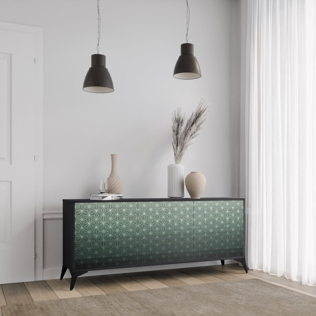 ORNAMENTAL GLIMMER Aparador de 3 Puertas