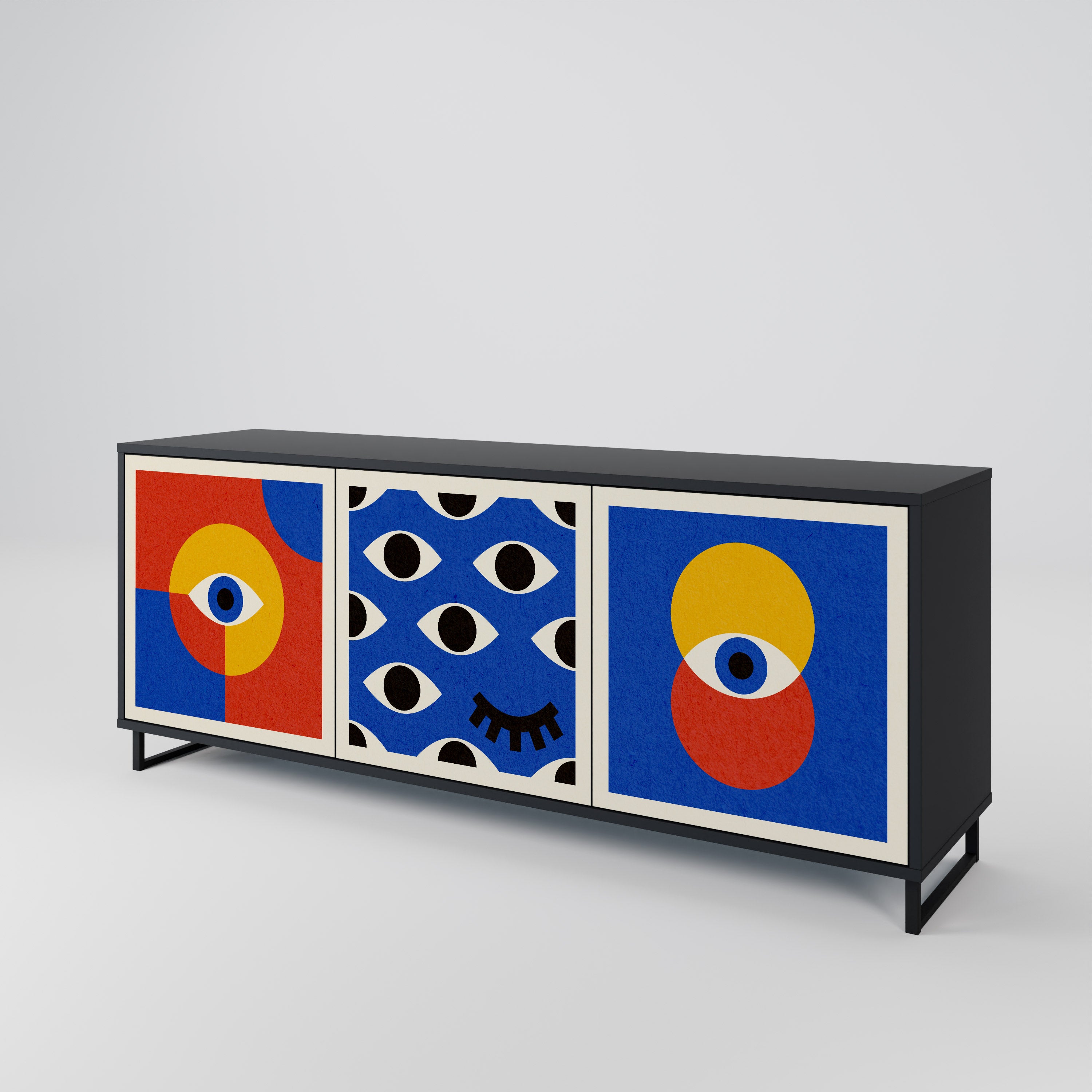 GEOMETRIC EYES 3-Door Sideboard