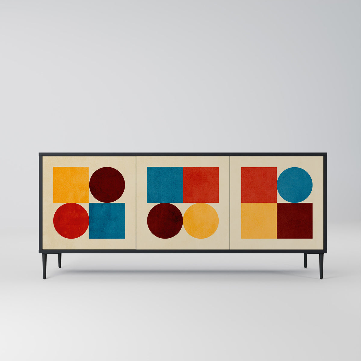 GEOMETRIC PUZZLE Aparador de 3 Puertas