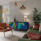 COLD SHOWCASE Aparador de 3 Puertas en Acabado Negro