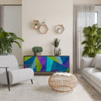 COLD SHOWCASE Aparador de 3 Puertas en Acabado Negro