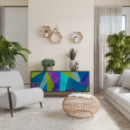 COLD SHOWCASE Aparador de 3 Puertas en Acabado Negro