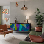 COLD SHOWCASE Aparador de 3 Puertas en Acabado Negro