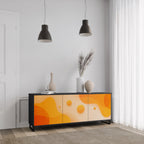 ORANGE ARRANGEMENT 3-Door Sideboard in Black Finish